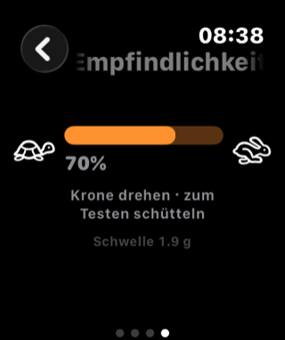 Empfindlichkeit · Krone